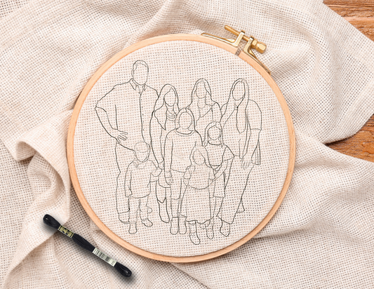 Portrait embroidery kit